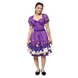 Loungefly SS Disney Rapunzel Floral Lantern Allison Dress M- Medium