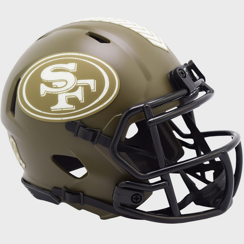 San Francisco 49ers Salute To Service Alternate Riddell Speed Mini Helmet New