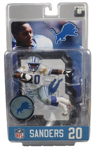 Barry Sanders Detroit Lions Gold Label NFL McFarlane Legacy Figure White