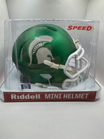 Michigan State Spartans Satin NCAA Riddell MIni Helmet New in Box