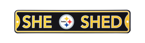 Pittsburgh Steelers Steel She Shed Sign 16x3 16in