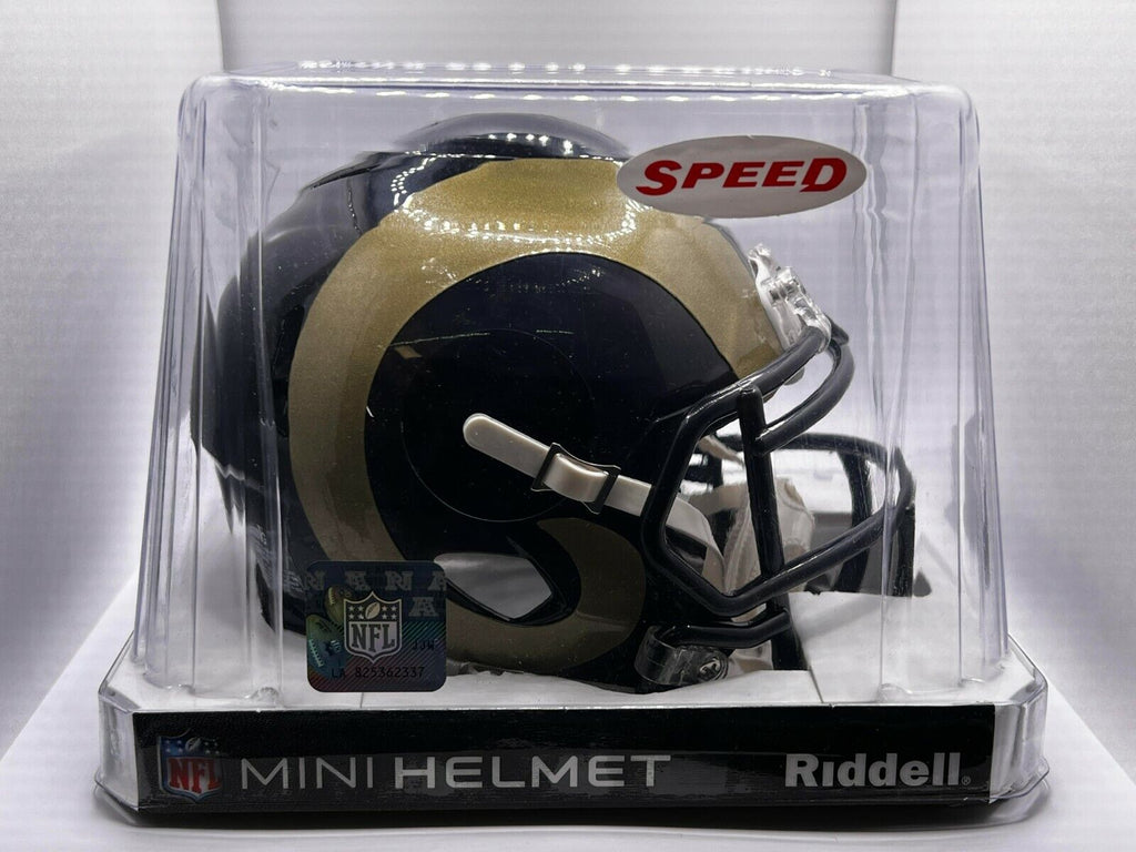 Los Angeles Rams 2000-2016 00-16 Throwback Riddell Speed Mini Helmet – SPORTS ZONE TOYS & COMICS Los Angeles Rams 2000-2016 00-16 Throwback Riddell Speed Mini Helmet – SPORTS ZONE TOYS & COMICS