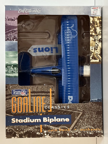 Detroit Lions Ertl Collectibles NFL Stadium Biplane Coin Bank Toy Vehicle
