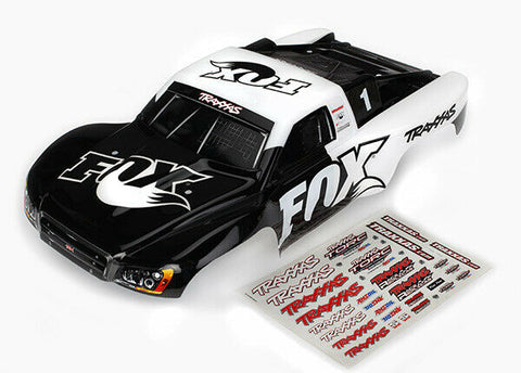 Traxxas Part 6849 Body Slash Fox white painted decals applied
