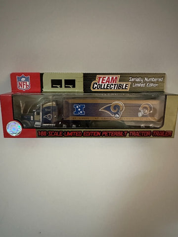 St. Louis Rams Fleer NFL Peterbilt Team Collectible Tractor Trailer 1:80 Scale Toy Vehicle