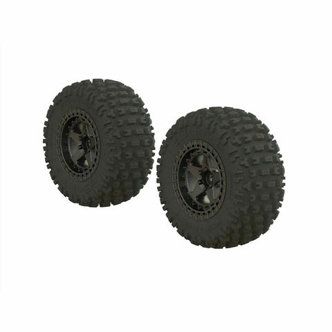 Arrma Dboots ARA550087 Fortress SC Tire Set Glued Gun Metal 2 New