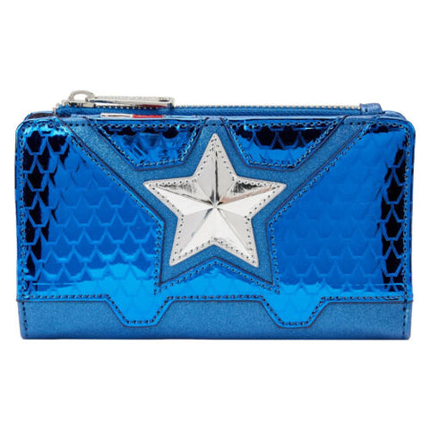 Loungefly Marvel Shine Captain America Cosplay Wallet