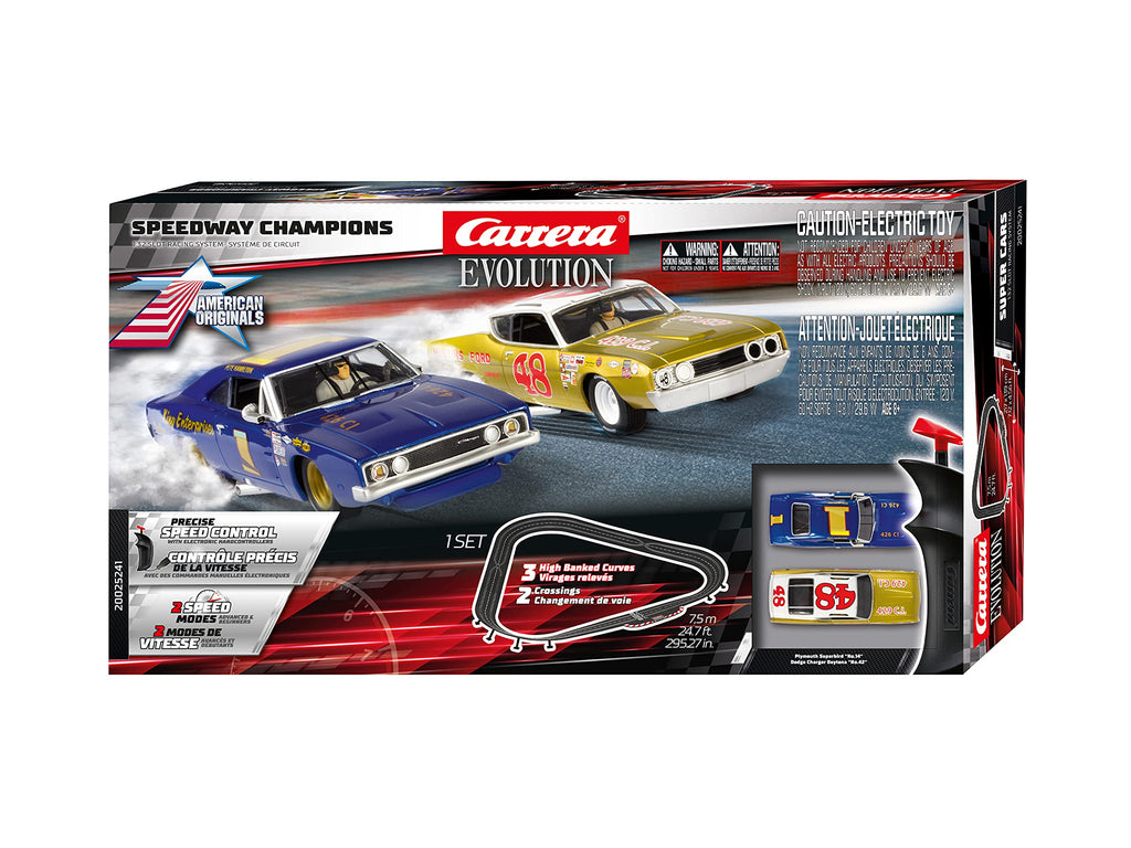 Carrera Evolution 20025241 Speedway Champions 1:32 Scale Slot Car Raci –  SPORTS ZONE TOYS & COMICS
