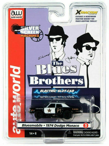 Blues Brothers Bluesmobile 1974 Dodge Monaco Auto World Silver Screen Machines Electric Slot Car