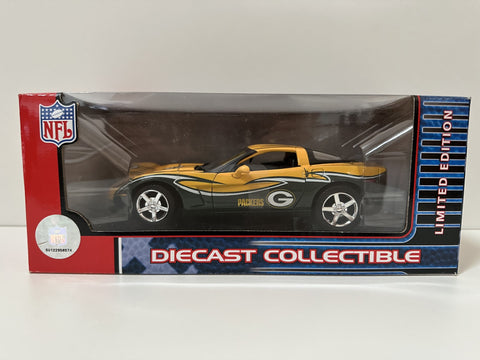 Green Bay Packers Upper Deck Collectibles NFL Chevy Corvette 1:24 Toy Vehicle