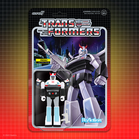 Prowl Transformers Super 7 Reaction Figure 3.75in