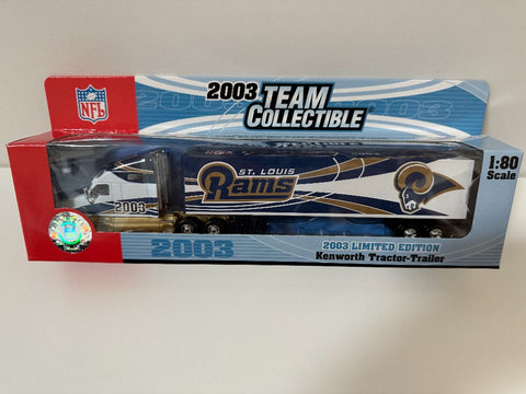 St. Louis Rams Fleer NFL Kenworth Tractor Trailer 2003 Team Collectible 1:80 Scale Toy Vehicle