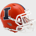 Illinois Fighting Illini Riddell Orange NCAA Speed Mini Football Helmet New in Box