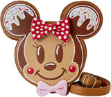Loungefly Disney Mickey and Minnie Gingerbread Cookie Figural Crossbody