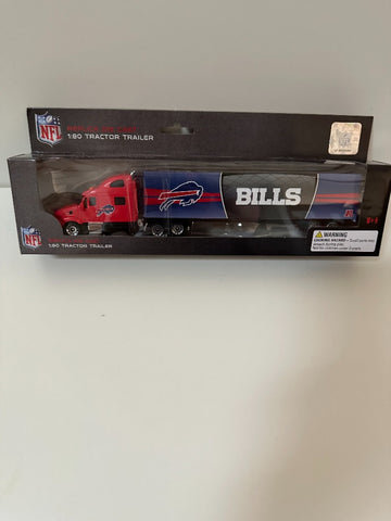 Buffalo Bills Fleer Press Pass Series NFL Tractor Trailer Blue Trailer Scale Toy Vehicle